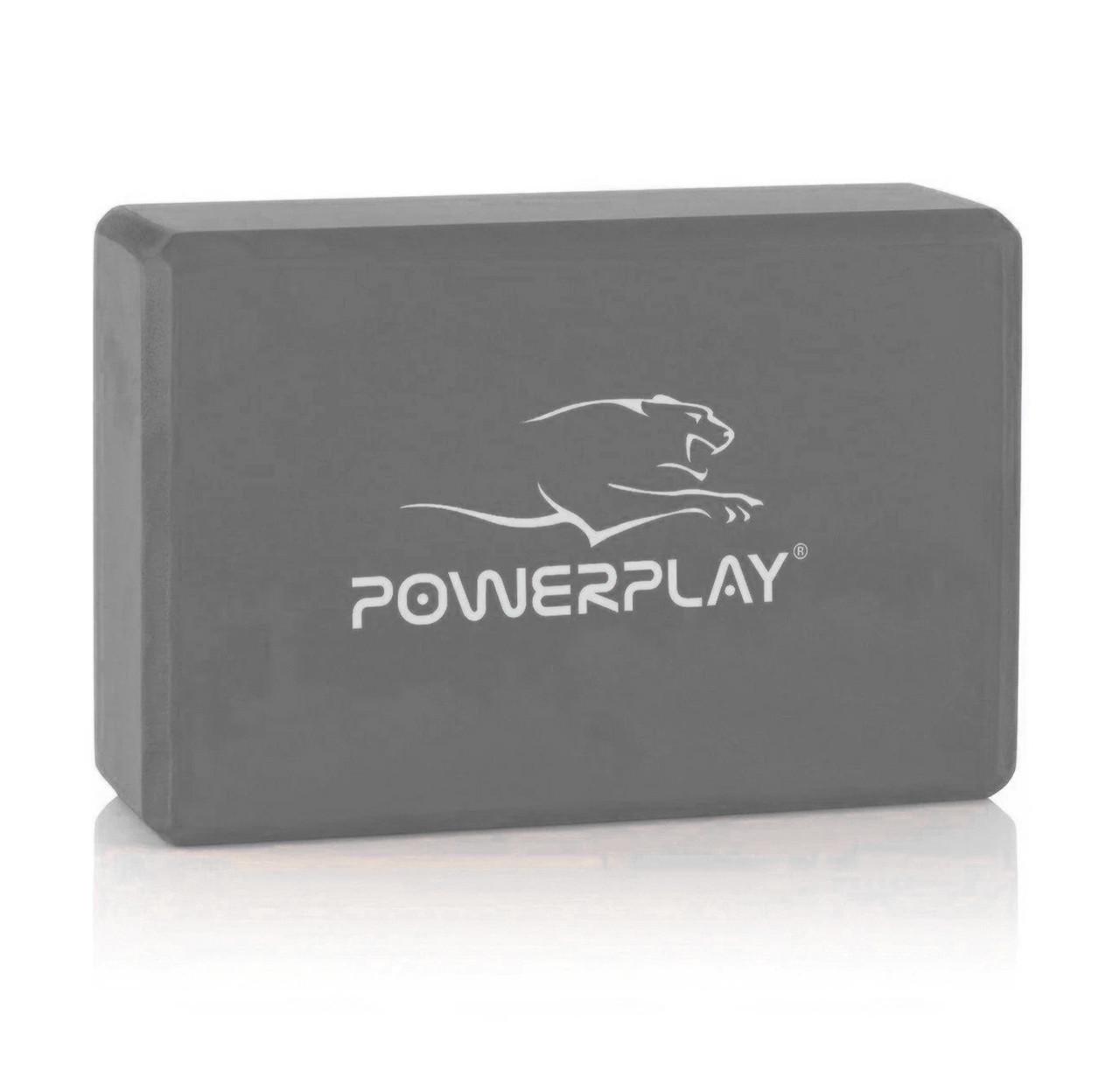 Блок для йоги PowerPlay 4006 Yoga Brick Сірий