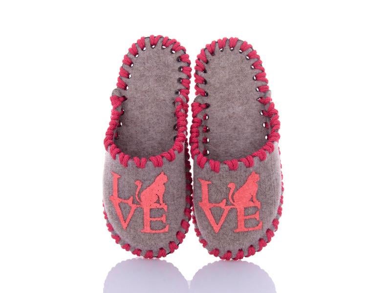 Тапочки фетровые детские VENDS 034 р. 32-33 Бежевый