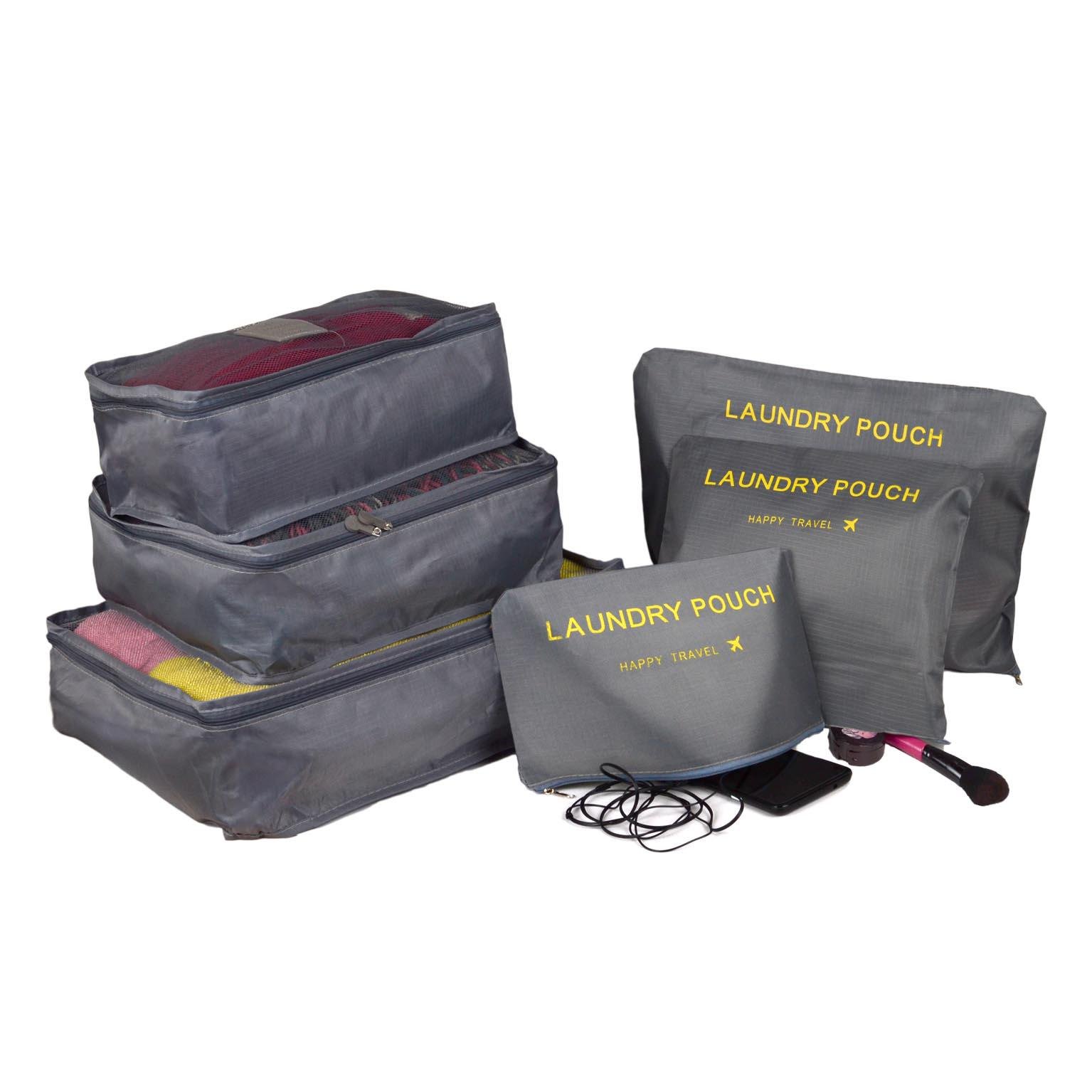 Набір органайзерів для подорожей та дому 6в1 нейлон водовідштовхувальний Сірий (КДО-15-1) - фото 4