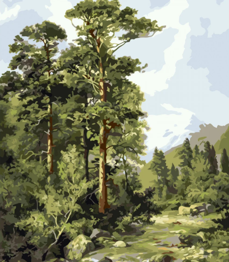 Картина по номерам Strateg Горная река 40x50 см (VA-0877)