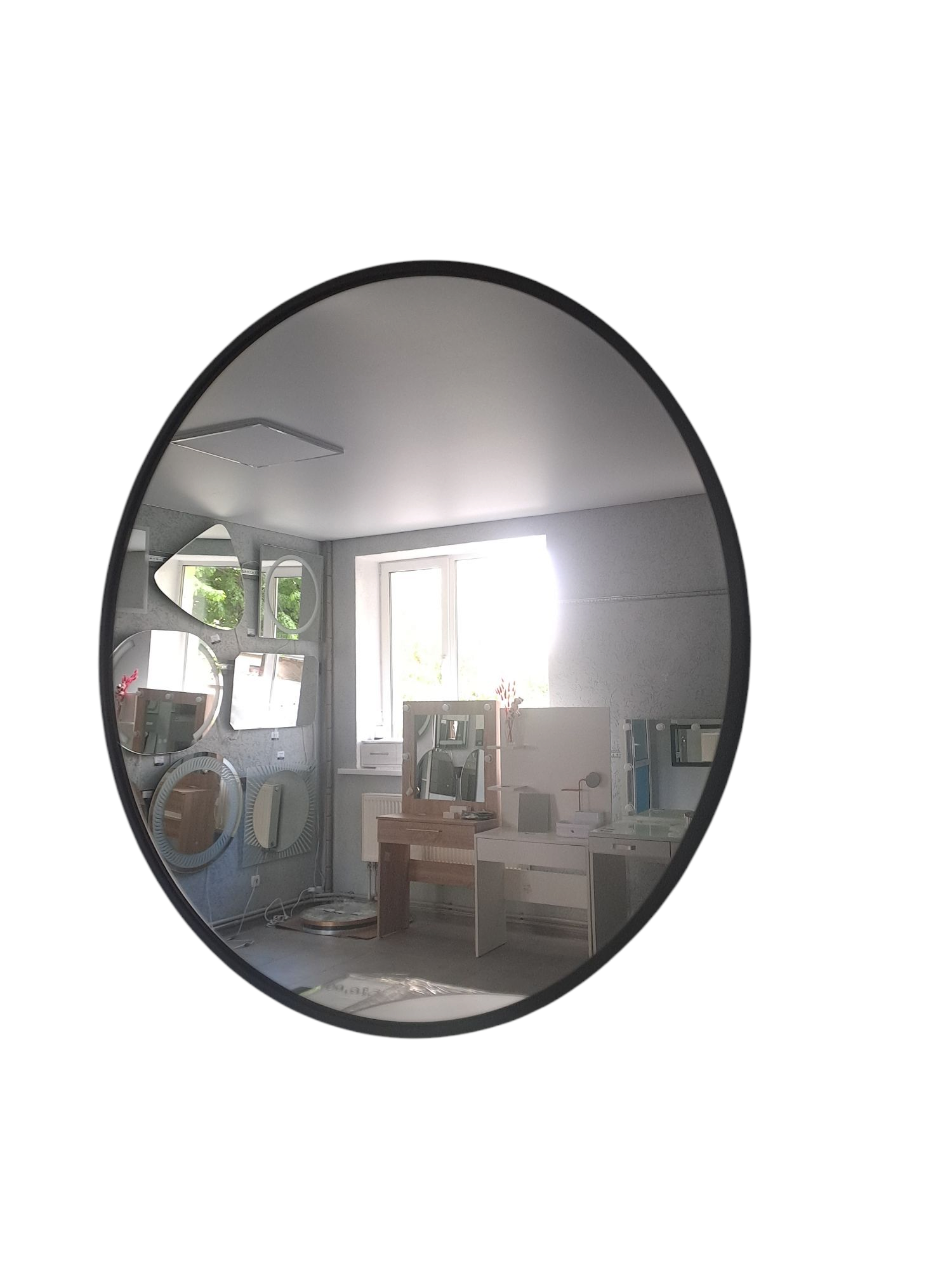 Дзеркало кругле d 400 мм Чорний (26355098)
