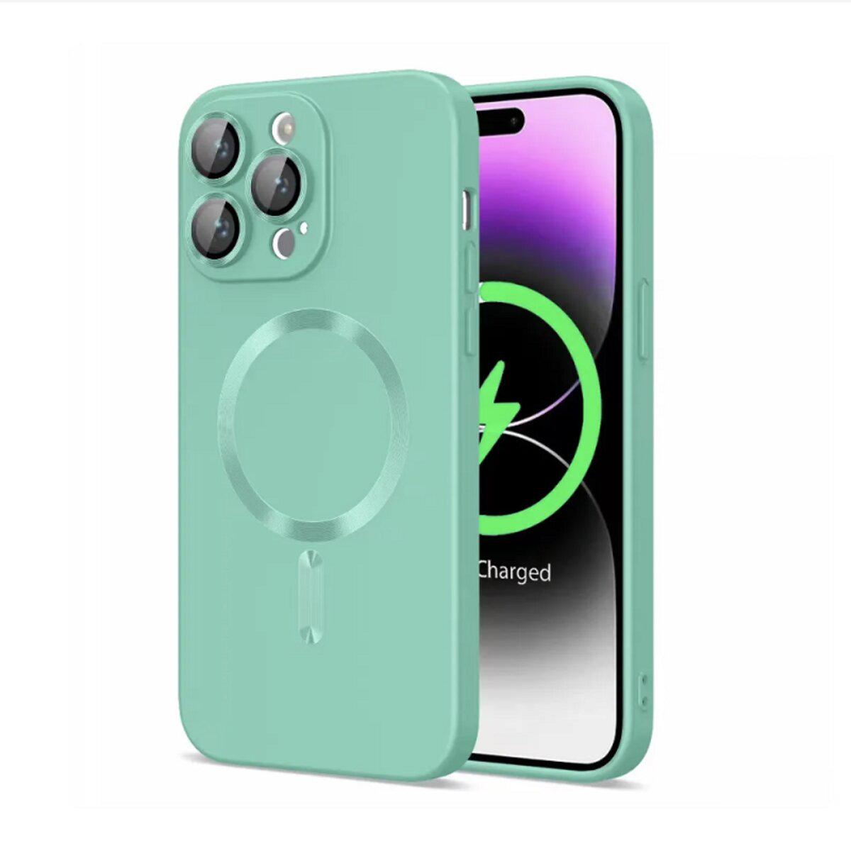 Противоударный чехол для Apple iPhone 14 Pro Cosmic Frame MagSafe Color / Light Green
