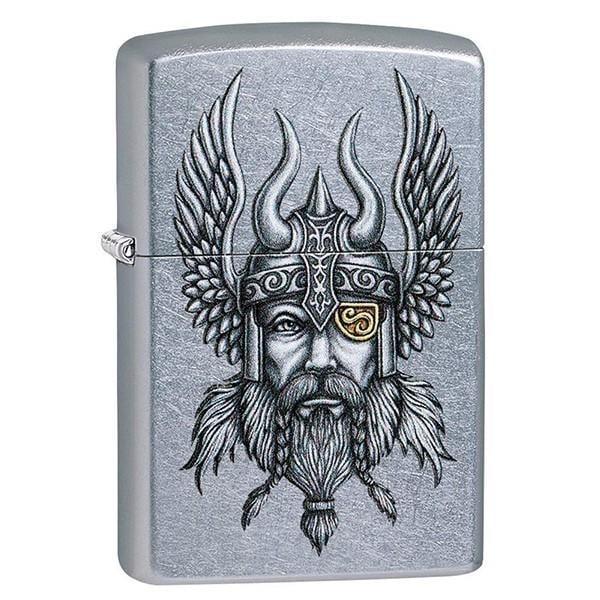 Зажигалка ZIPPO 207 Viking Warrior Design Street Chrome (29871)