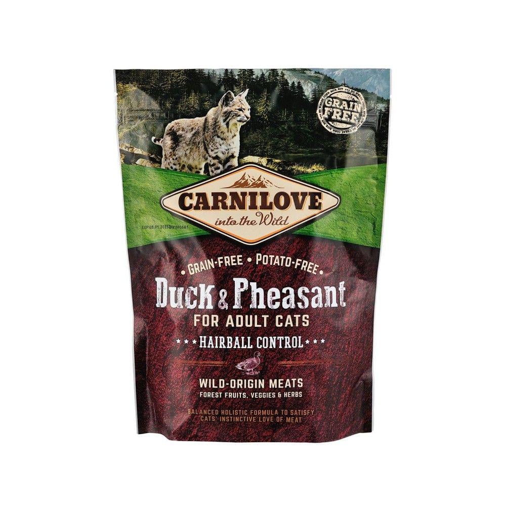 Корм для взрослых кошек Carnilove Cat Duck & Pheasant Hairball Control с уткой и фазаном для контроля выведения комочков шерсти 400 г (12355)