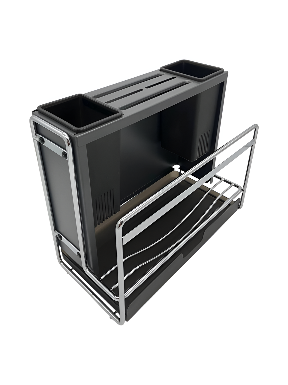 Підставка для кухонного приладдя столових приборів ножів металева Графіт