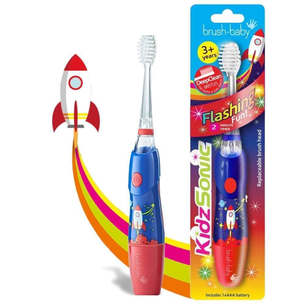 Зубная щетка звуковая Brush-Baby KidzSonic от 3 лет 2 насадка Синий (4643)
