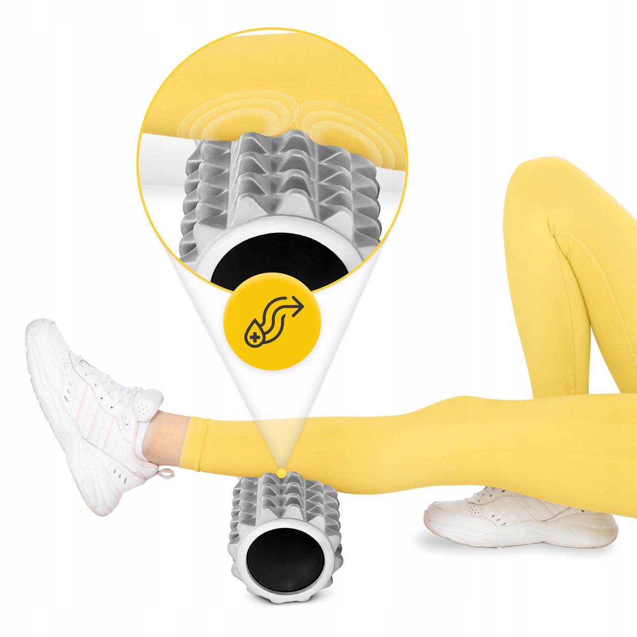 Масажний ролик 4fizjo EVA 33x14 см Grey (P-5907739314369) - фото 2 Масажний ролик 4fizjo EVA 33x14 см Grey (P-5907739314369) - фото 2