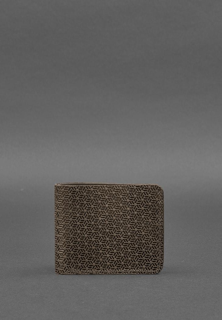 Портмоне мужское кожаное BlankNote 4.1 4 кармана карбон Темно-коричневый (A-026205) - фото 6