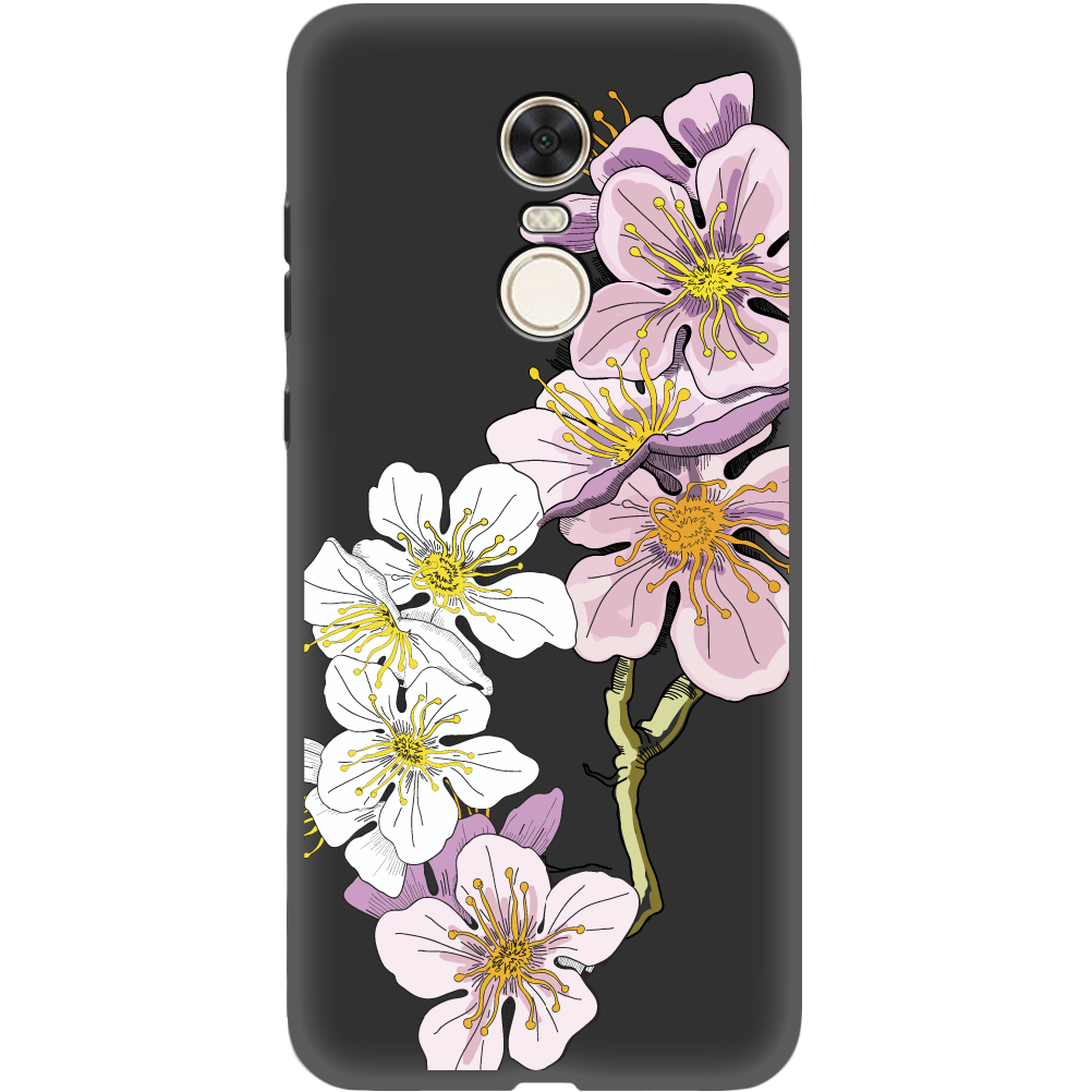 Чохол BoxFace Xiaomi Redmi 5 Plus Cherry Blossom Чорний силікон (32522-cc4-34772)