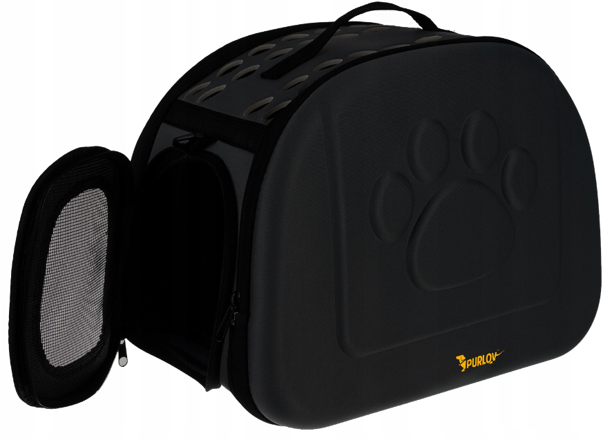 Переноска для кота Purlov 43х32 см Чорний (18270 Black)