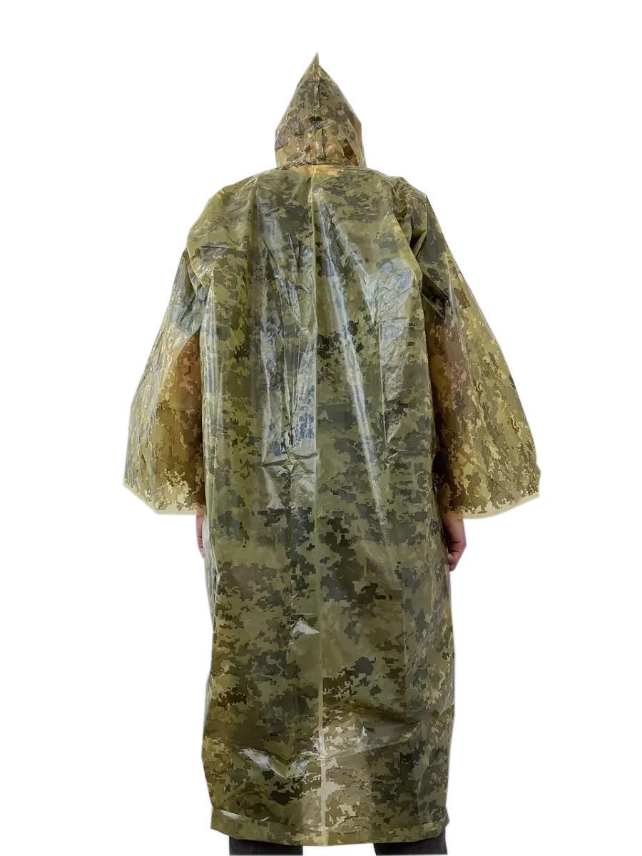 Плащ-дощовик на кнопках військовий 3XL 62-68 см Піксель (P000014) - фото 2