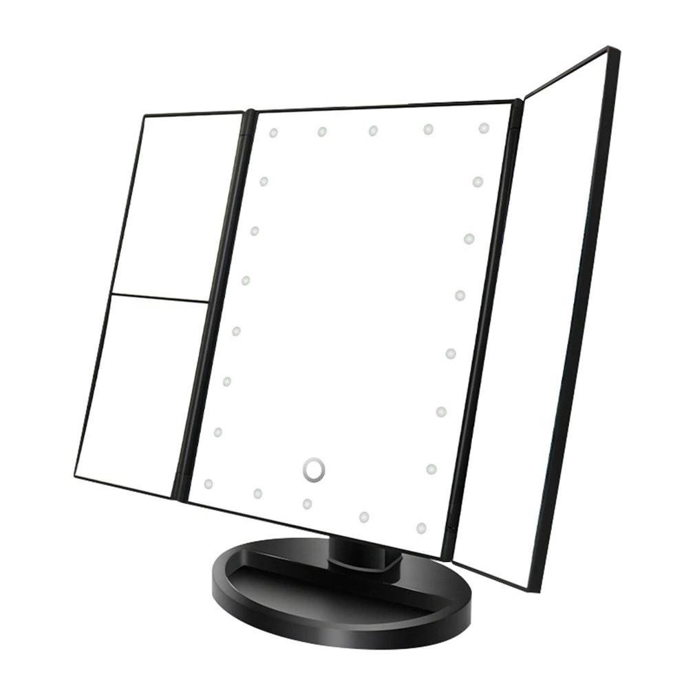 Дзеркало косметичне RIAS Magnifying Mirror настільне з LED підсвічуванням трьохстулкове (2_006860)