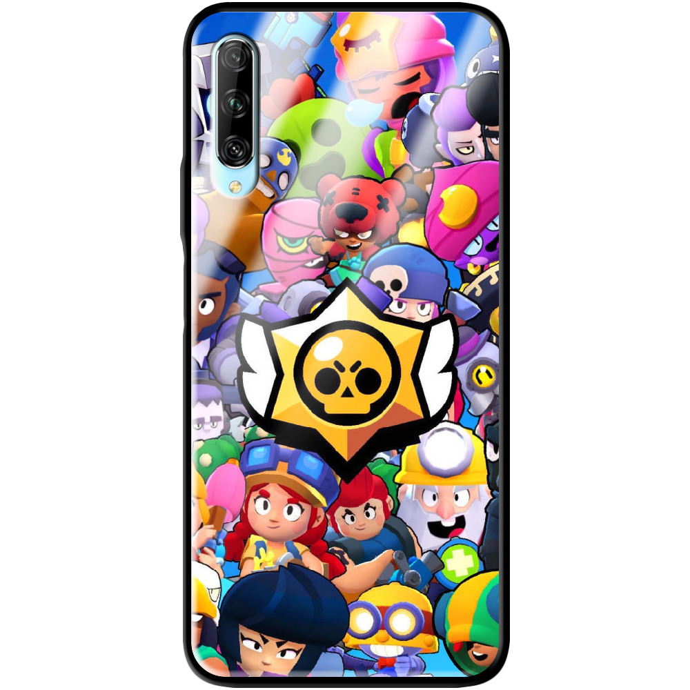 Чохол Boxface Huawei P Smart Pro Brawl Stars Чорний силікон зі склом (38612-up2389-39402)