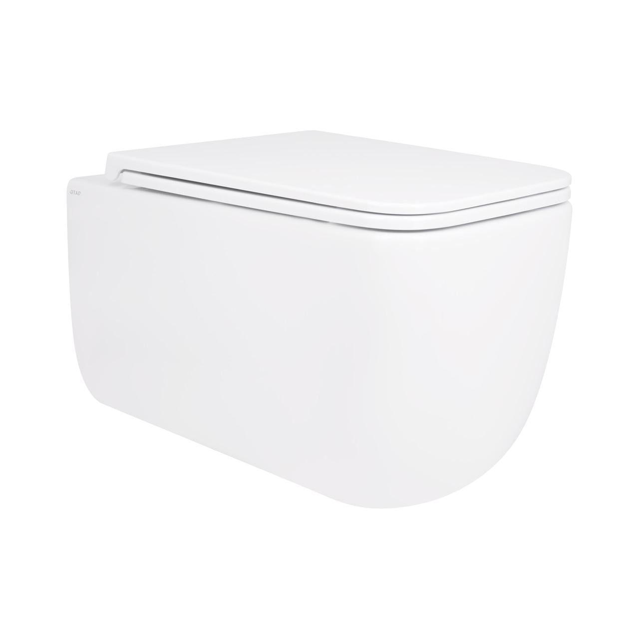 Унитаз подвесной Qtap Gemini безободочный с сиденьем Soft-close (QT2533076EUQW)