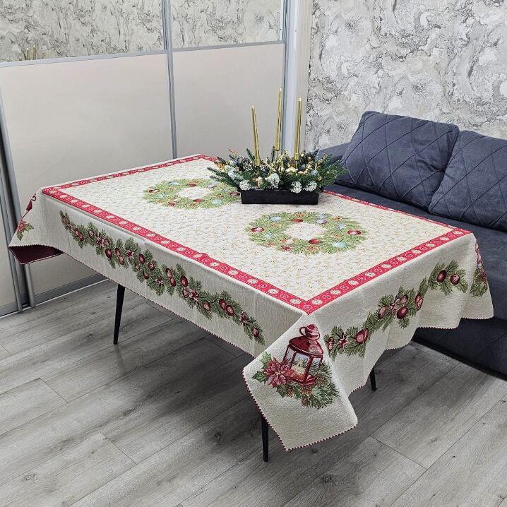 Скатерть гобеленовая рождественская 120х160 см