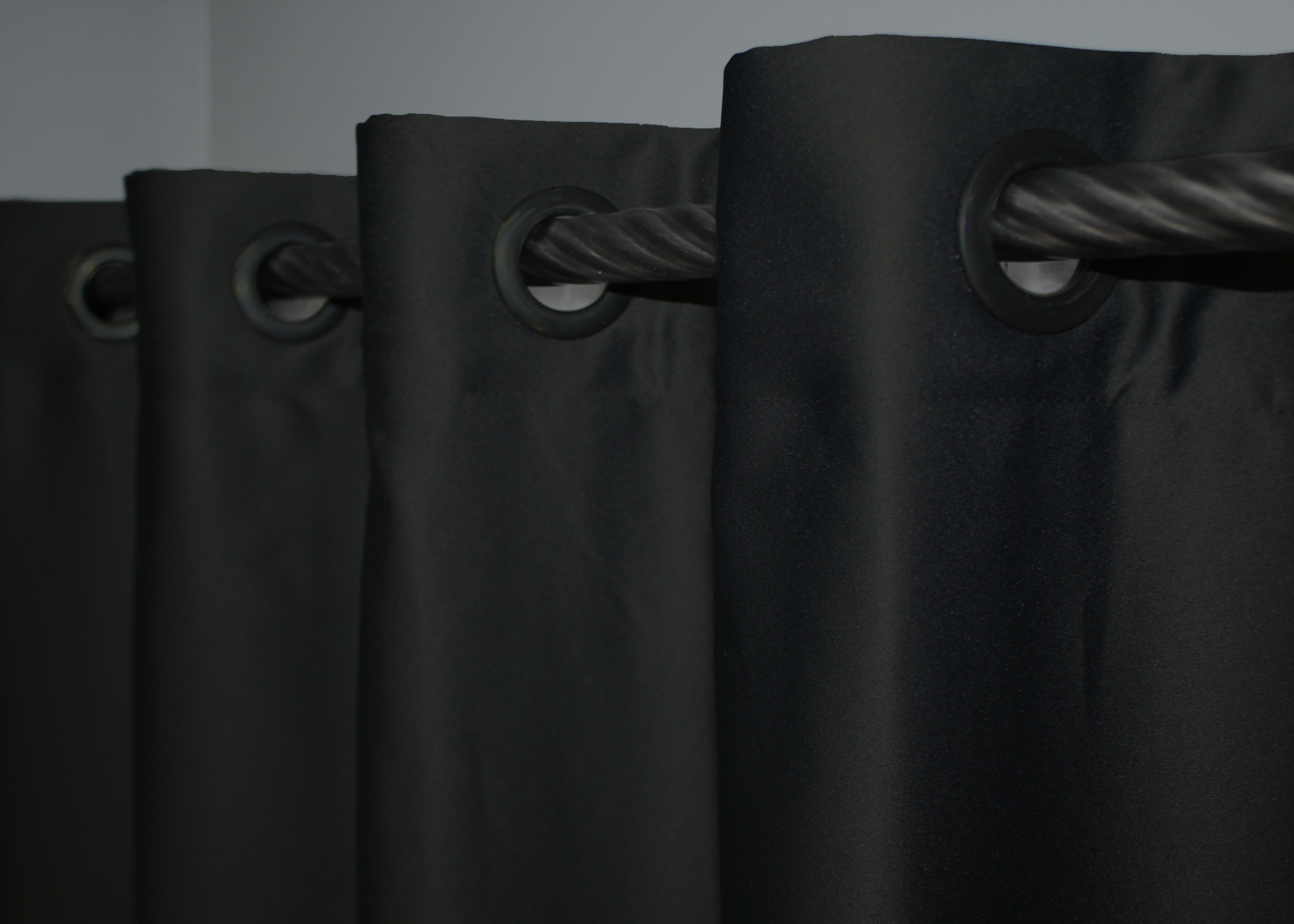 Комплект штор на люверсах VR-Textil Midnight №1165ш 150х270 см 2 шт. Чорний (37-0117) - фото 6