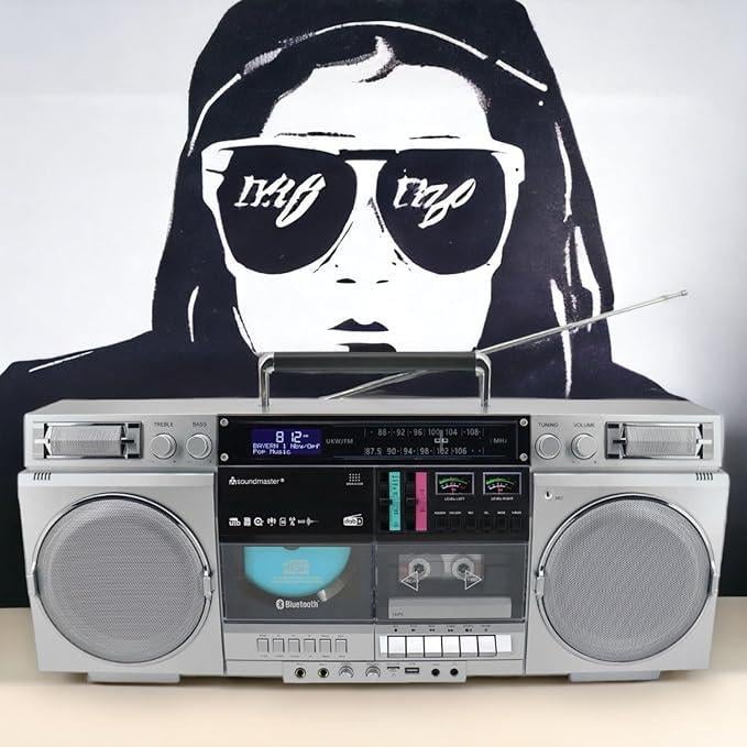 Бумбокс Soundmaster SCD1980SI Ghetto Blaster USB DAB+ CD/MP3 портативний касетний магнітофон кодування (SCD1980SI) - фото 4