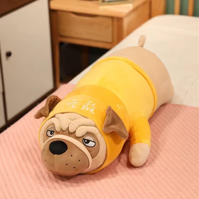 М'яка іграшка собачка Мопс 90 см Жовтий (TO-213)