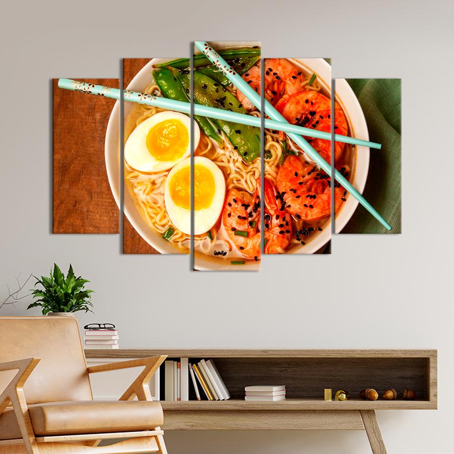 Настенний декор Вкусный суп Рамэн с креветками 112x68 см (A465-5)