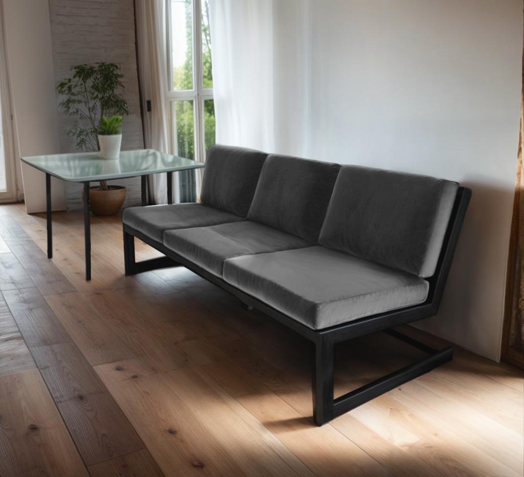 Диван металевий Tobi Sho Флекс/DV6 з 6 подушками 750х1560х700 мм велюр 29/Світло-сірий (DV069088) - фото 1