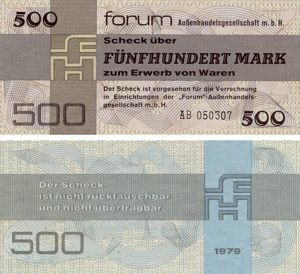 Коллекционная банкнота Германия 500 марок 1979 UNC ГДР PFX7 (Б20368)