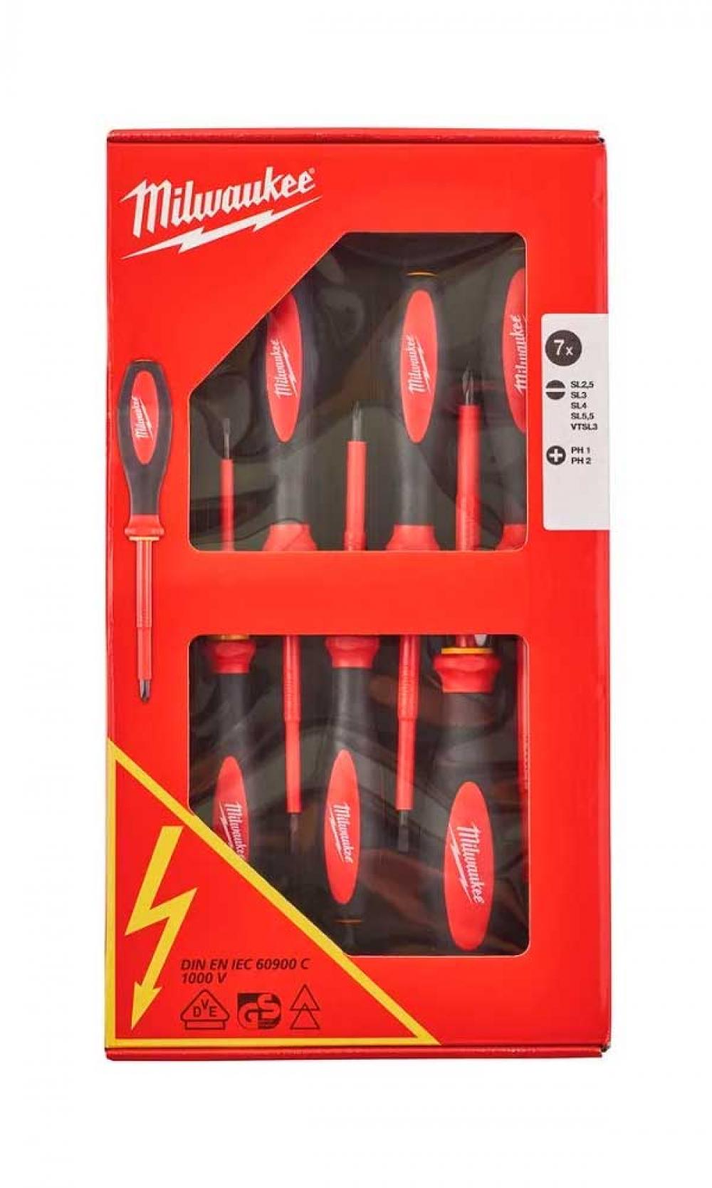 Набор изолированных отверток Milwaukee VDE № 3 7 шт. (4932464068)