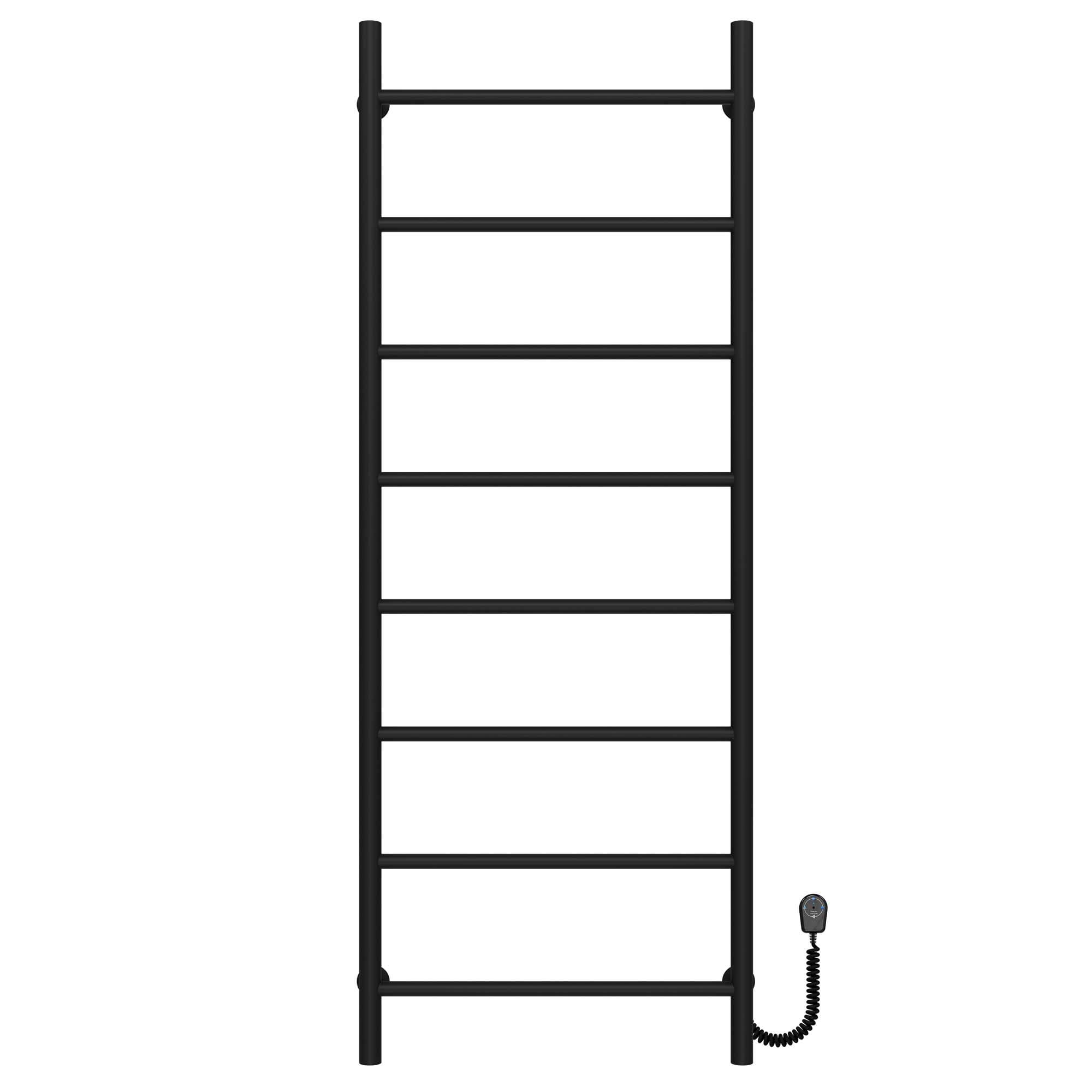 Полотенцесушитель электрический Deffi Орион П8 EF16 правое подключение нержавеющая сталь 500х1400 мм Черный (C.OR.140.50.8.EBR5)