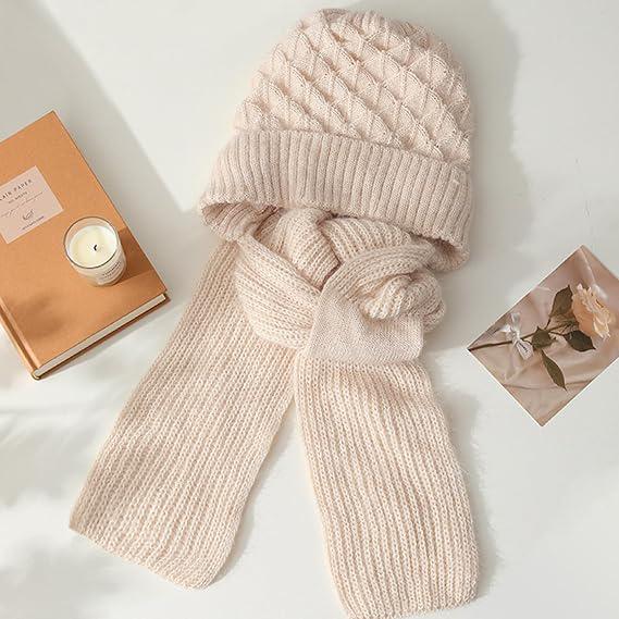 Шапка-шарф женская зимняя CozyMuffe Бежевый (2982)