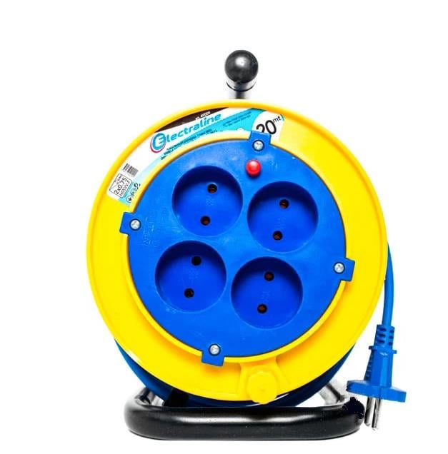 Удлинитель на катушке Electraline 4 розетки ПВС 20 м (49009)