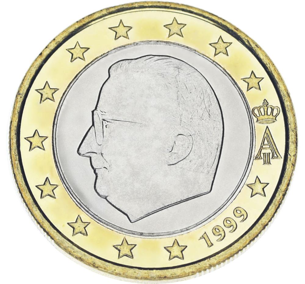 Коллекционная монета Бельгия 1 евро Биметалл 1999 UNC (М21977)