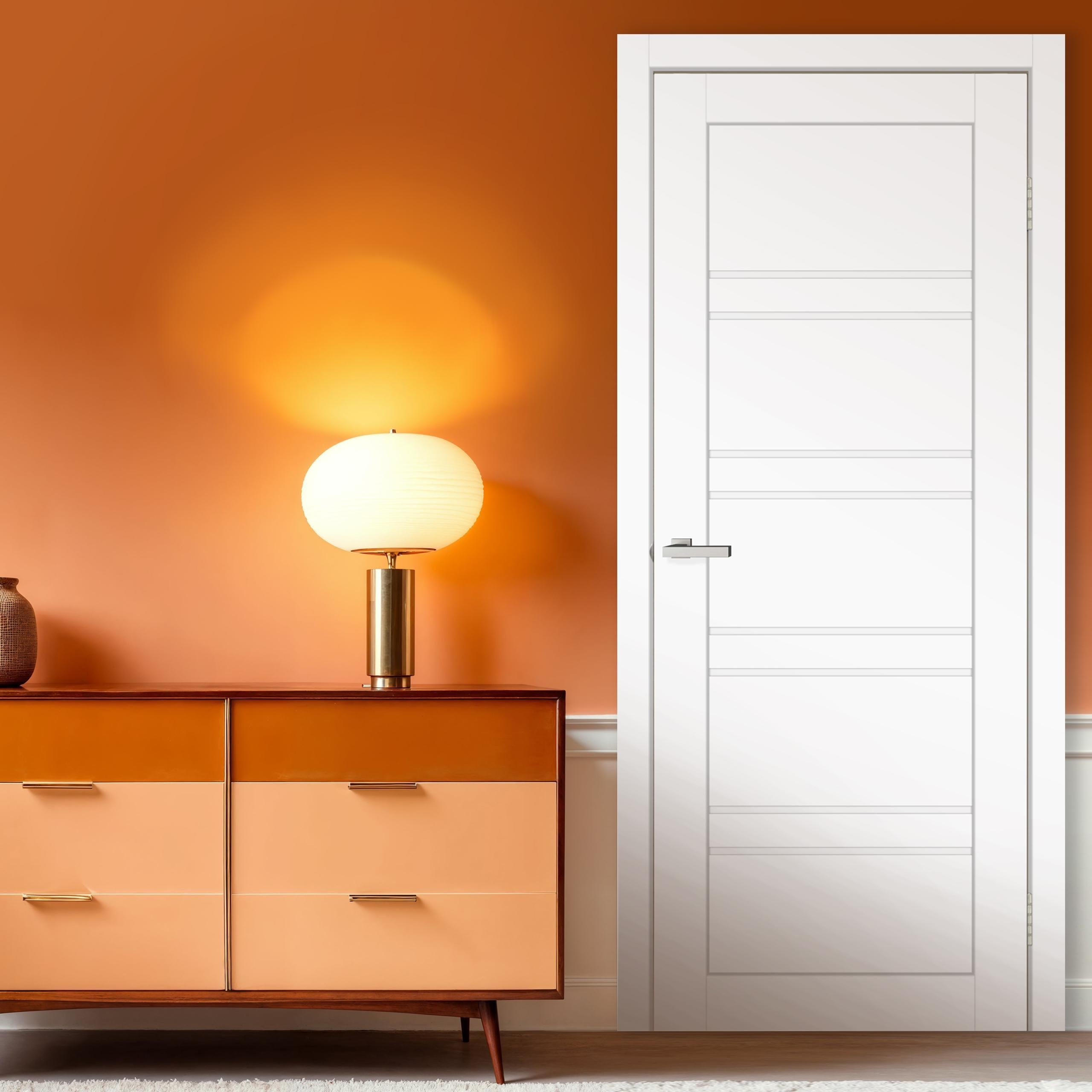 Двери Шотландия стекло сатин 2000х800 мм Белый (60930)