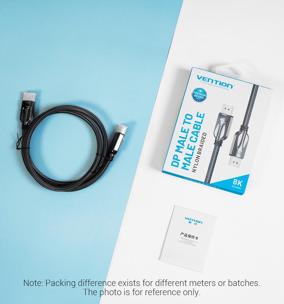 Кабель Vention DisplayPort 1.4 8K 60Hz 4K 144Hz 1080p 240Hz 32.4 Гбіт/с DP Dynamic HDR G-Sync Free Sync 1,5 м Чорний (HCABG) - фото 14