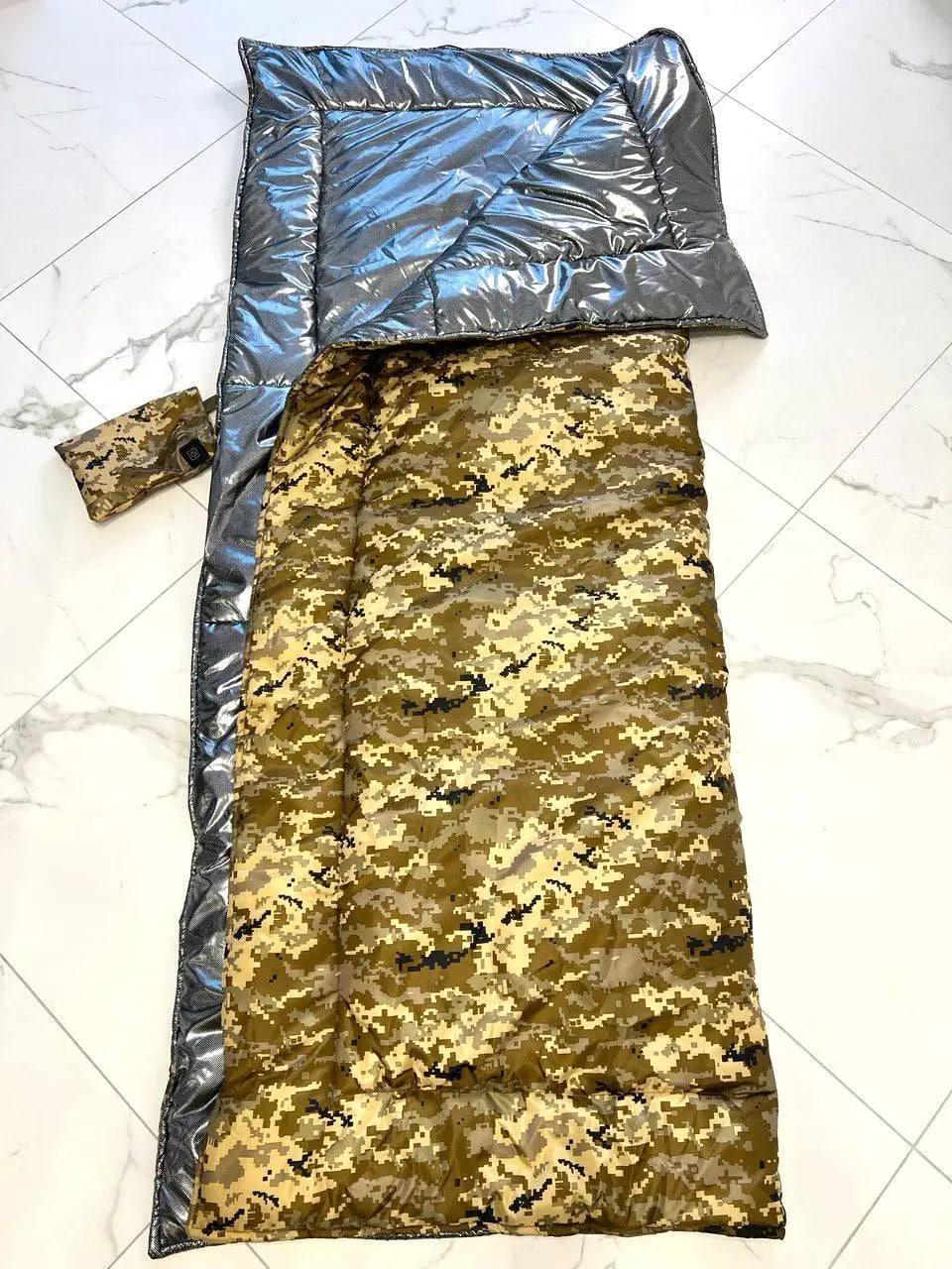 Одеяло с подогревом USB и термоподкладкой 150х195 см Пиксель