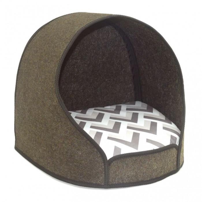 Лежак для котів та собак №1 ОЛІМП 360х320х320 мм Коричневий (A-009165)