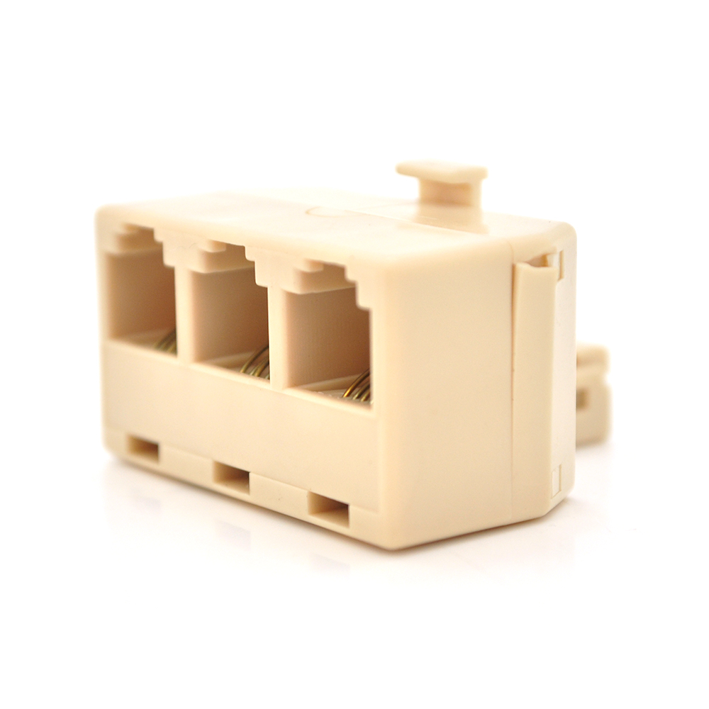 Розгалужувач RJ11 6P4C 3-портовий трійник мама/3хмама для телефонного кабелю з RJ12 Q50 (YUT_V4954)