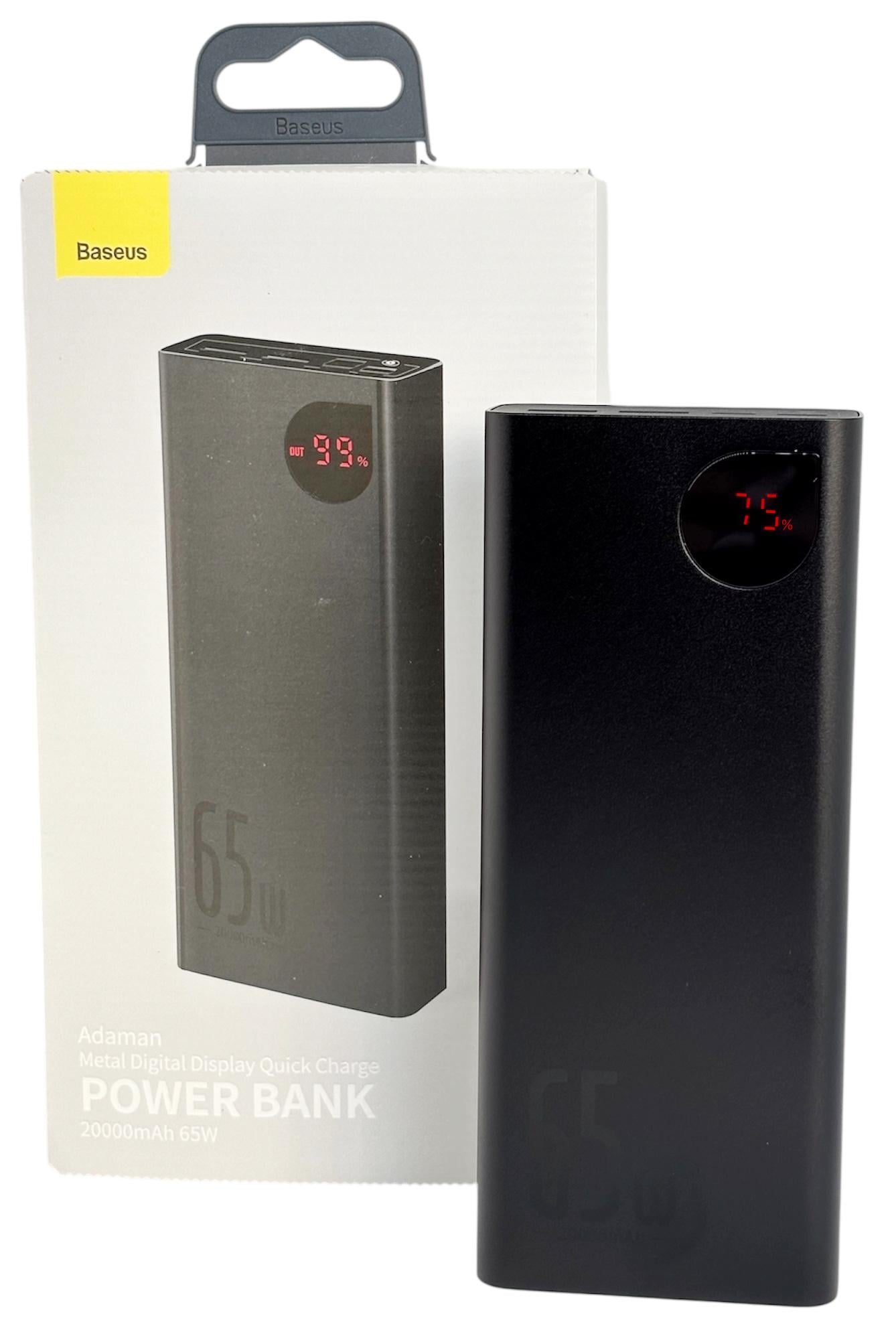 Повербанк BASEUS Adaman металлический с быстрой зарядкой 20000 mAh 65W (32408452)