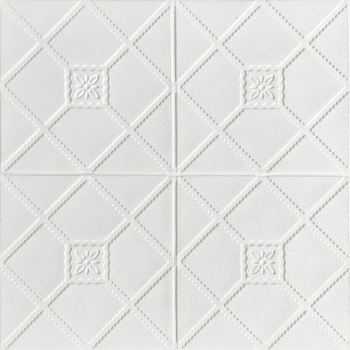 3D-панель Sticker Wall SW-00001351 самоклеящаяся 700x700x4 мм Белый (991943530)