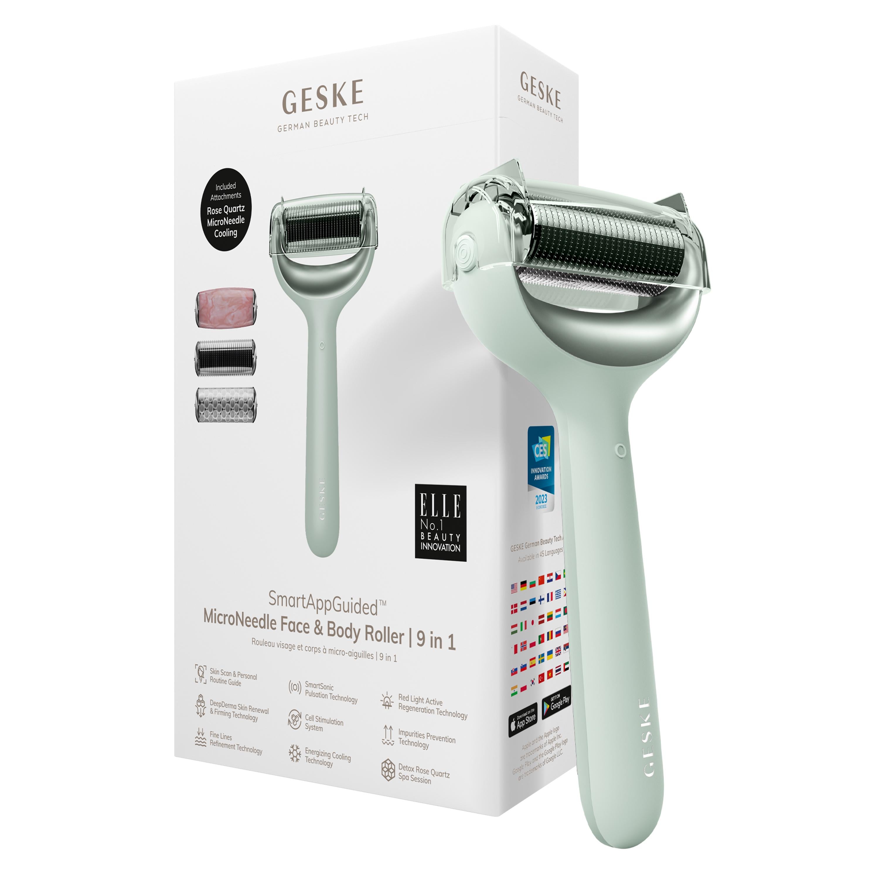 Роллер для игловой мезотерапии лица и тела GESKE MicroNeedle Face&Body Roller 9в1 Green (HB0208)