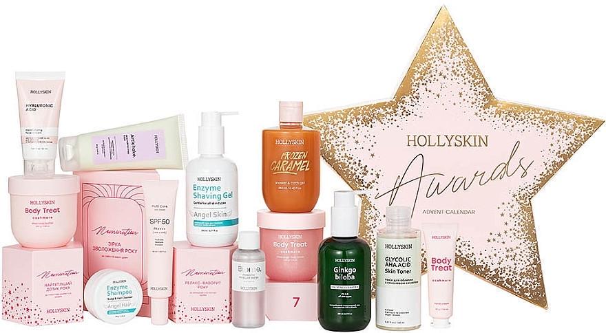 Адвент календарь HOLLYSKIN Awards подарочный набор косметики для тела и лица (2848094079)