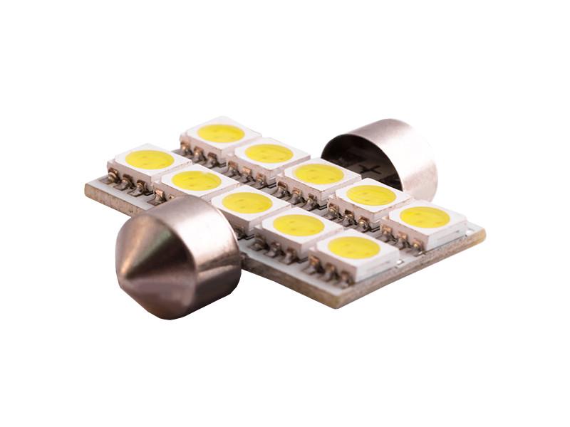 Автолампа светодиодная C5W SV8.5 12 В 36 мм SMD5050-10led Белый (445)