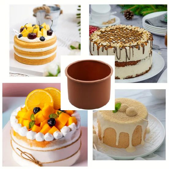 Форма силиконовая круглая для выпечки 10 см Коричневый (SAM-8977) - фото 9