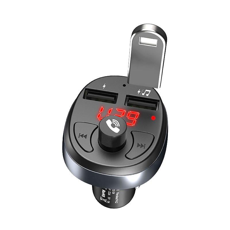 FM-трансмітер Hoco E41 Bluetooth подвійний USB Чорний (1908681289) - фото 3 FM-трансмітер Hoco E41 Bluetooth подвійний USB Чорний (1908681289) - фото 3