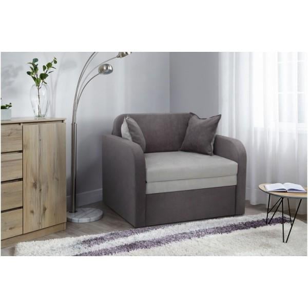 Диван раскладной Mix Mebli Карлсон 0,8 с нишей для белья ткань Аляска 97/08 Серый/Светло-серый - фото 2 Диван раскладной Mix Mebli Карлсон 0,8 с нишей для белья ткань Аляска 97/08 Серый/Светло-серый - фото 2