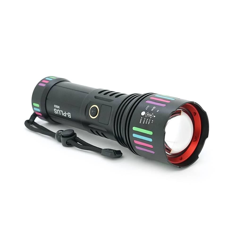 Ліхтар пошуковий BP-W503 LED PM60 5 режимів індикація заряду IP65 кабель USB 230х130х70 мм 0,850 кг Black (29475)