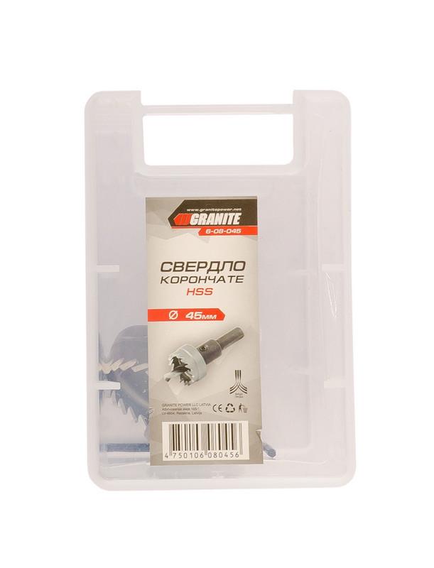 Сверло корончатое Granite HSS 45 мм (6-08-045) - фото 2