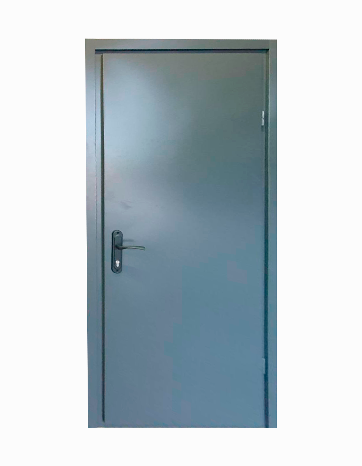Двері вхідні металеві дволистові з лиштвою праві 860х1900 мм RAL 7024 Антрацитовий (15381787)