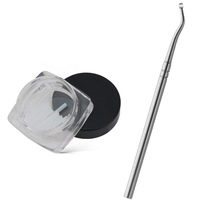 Набор пластин для коррекции вросшего ногтя с педикюрной лопаткой в ​​баночке 10 шт. (29479)