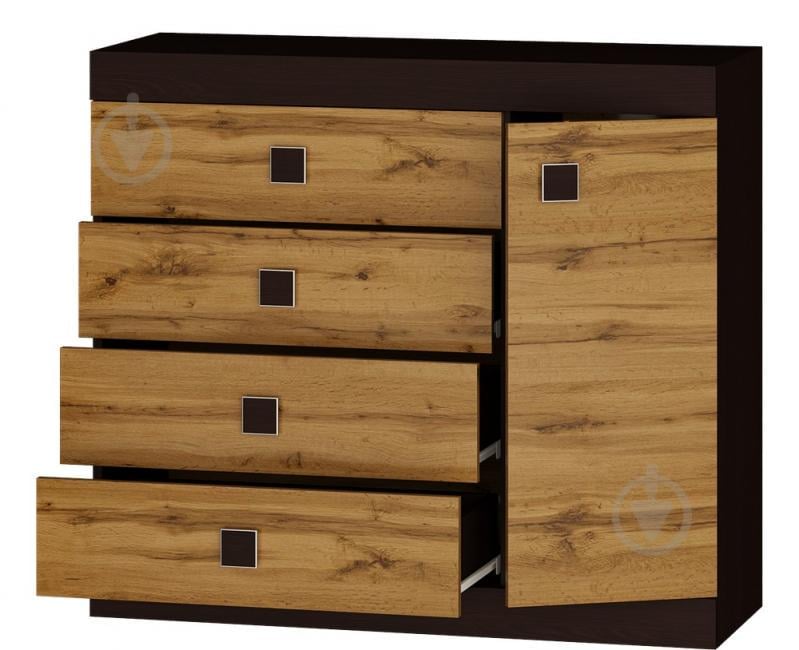 Комод з дверима та 4-ма ящиками Еверест Соната-5 венге + аппалачі Комод з дверима та 4-ма ящиками Еверест Соната-5 венге + аппалачі