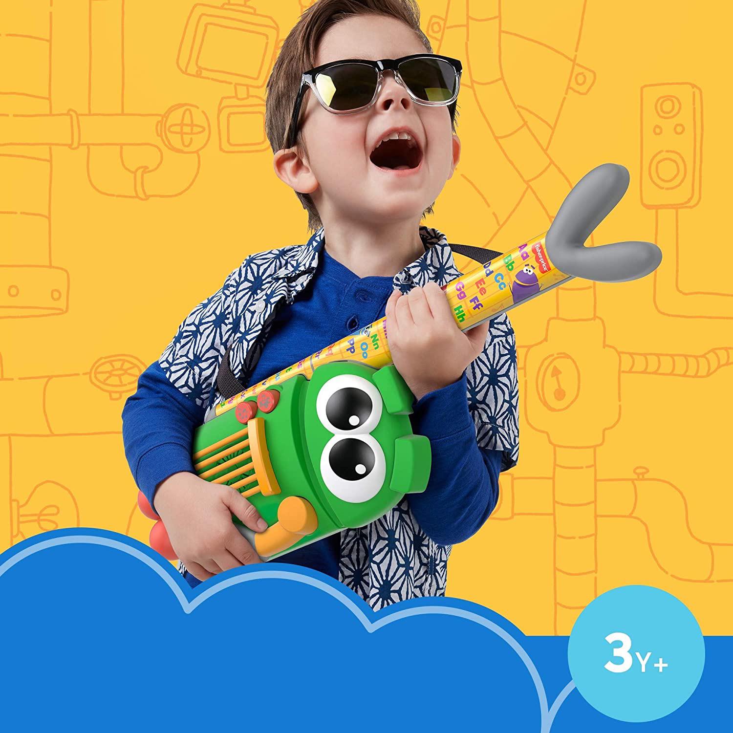 Музична іграшка Гітара рок-зірки Фішер Прайс Fisher-Price Storybots A to Z Rock Star Guitar - фото 3