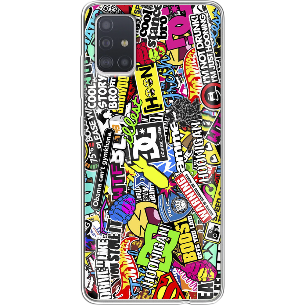 Чехол Boxface Samsung A515 Galaxy A51 Multicolored Inscriptions Прозрачный силикон (38808-up880-38808)